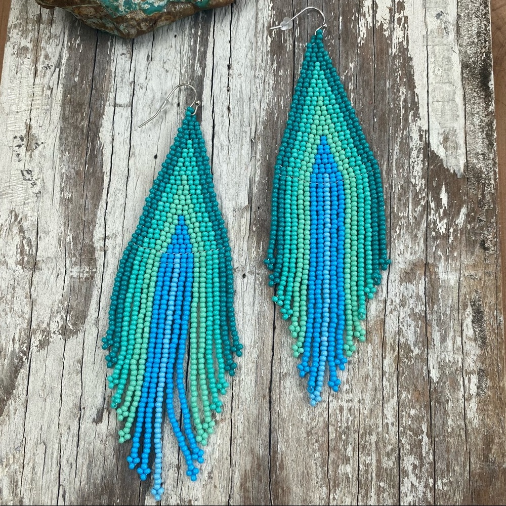 Free People Turquoise Beaded Earrings